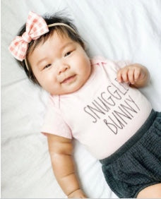 mini bow on nylon stevie js newborn headwrap bow