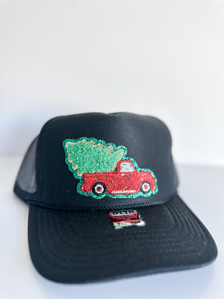 Christmas Trucker Hats Hat Stevie Js & Co. Black Truck