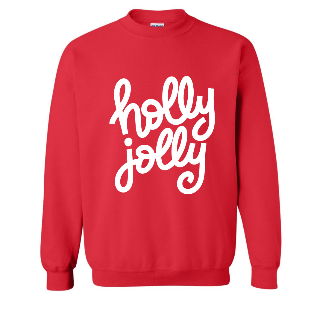 Red HOLLY JOLLY Sweatshirt Sweater Stevie Js & Co