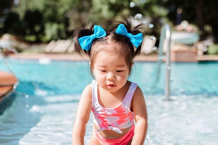 "seaside" blue swim bow  StevieJs