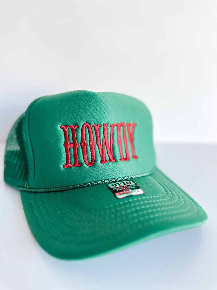 Christmas Trucker Hats Hat Stevie Js & Co. Green HOWDY