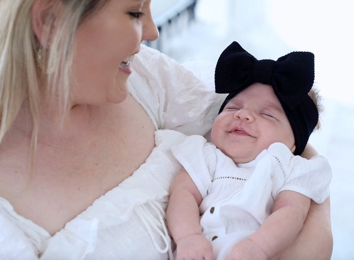 black "chandler" newborn headwrap Newborn Stevie J's