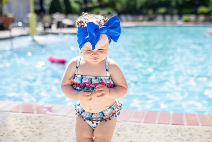 "ocean" blue swim bow  StevieJs