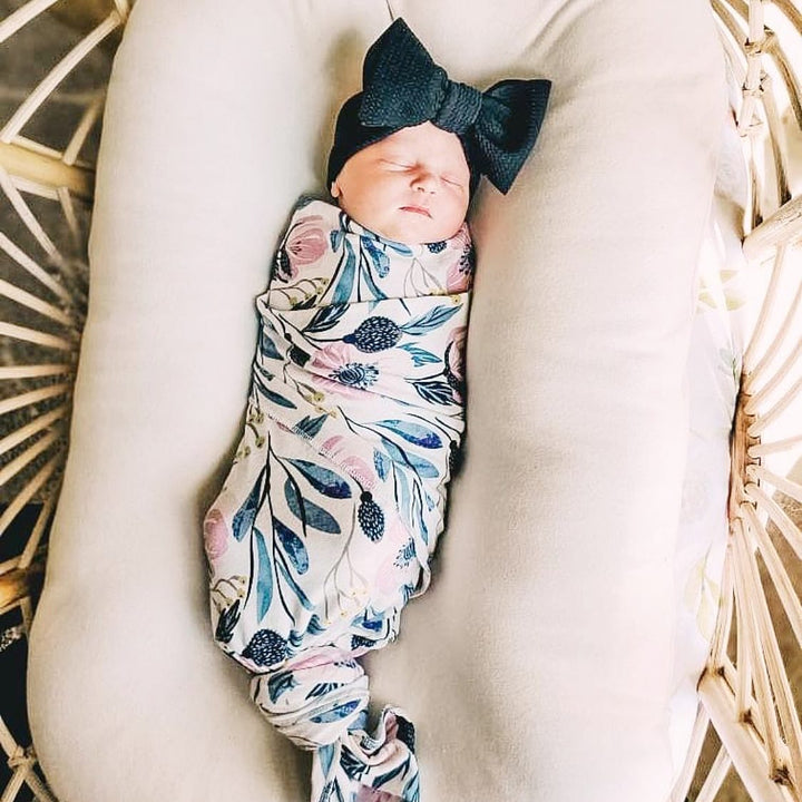 black "chandler" newborn headwrap Newborn Stevie J's