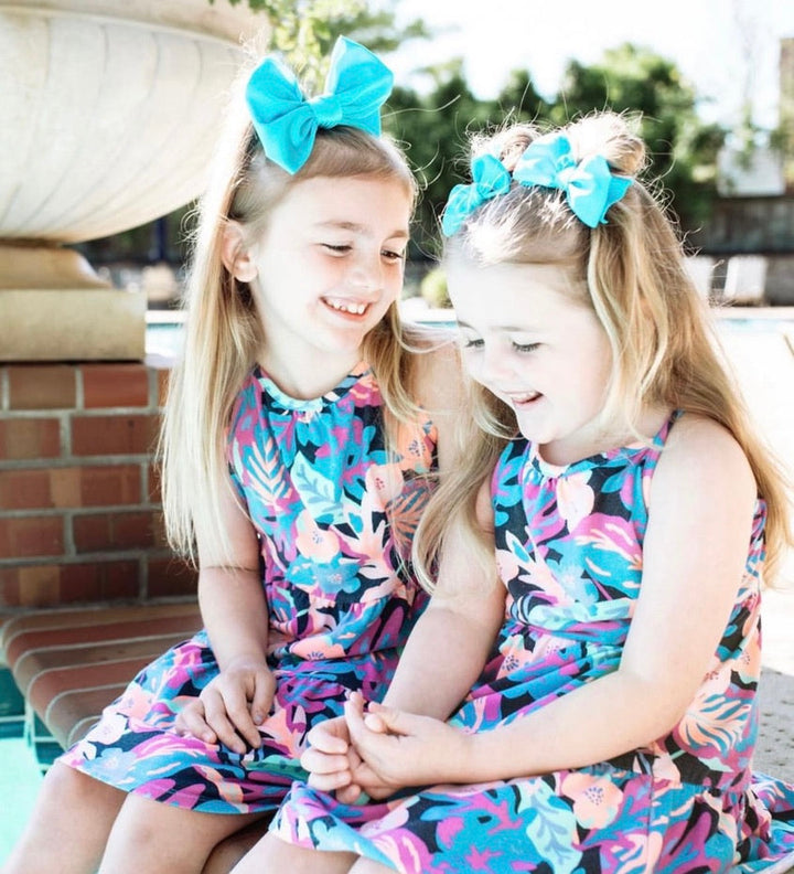 "seaside" blue swim bow  StevieJs