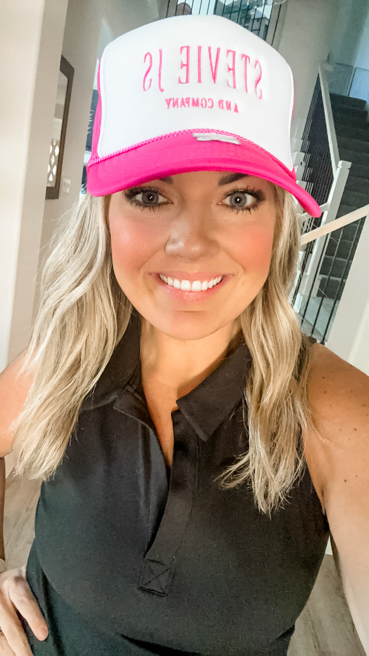Stevie Js Logo Mesh Trucker Hat  Stevie Js & Co