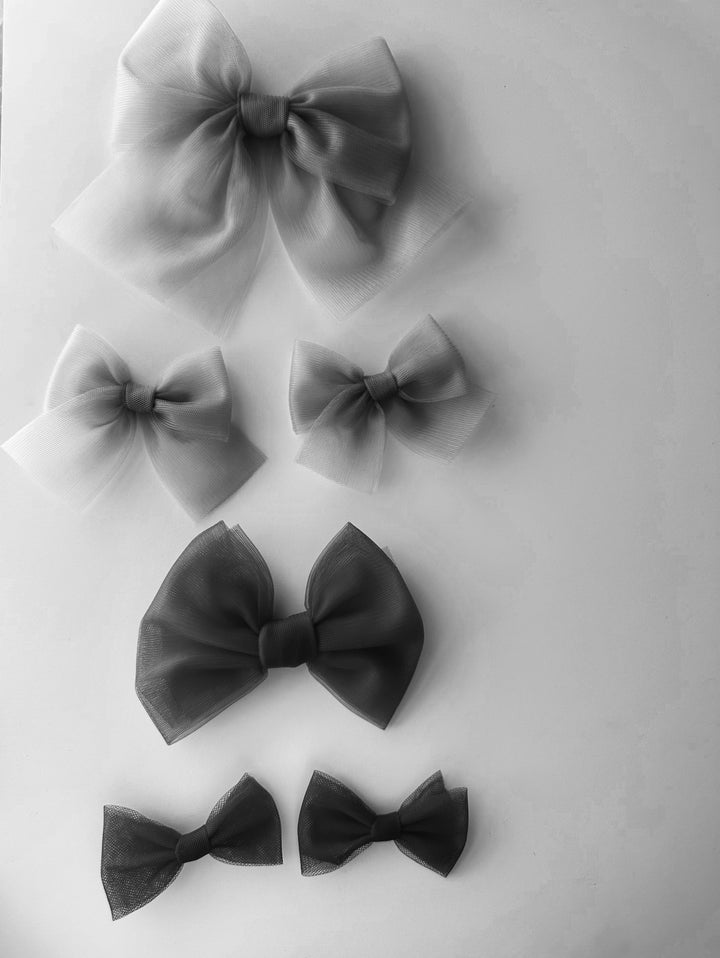 Peach Tulle + Sailor Bows regular & medium clip Stevie Js & Co
