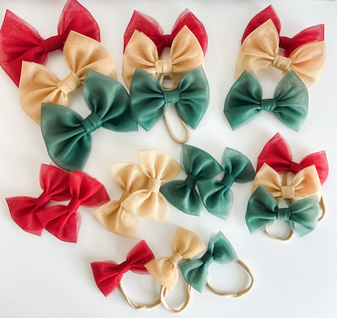 Christmas Time Trio Bundle no Headband Stevie Js & Co