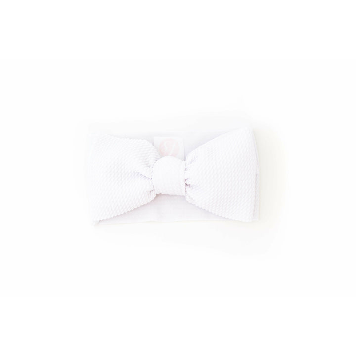 white "chandler" newborn headwrap Newborn Stevie J's