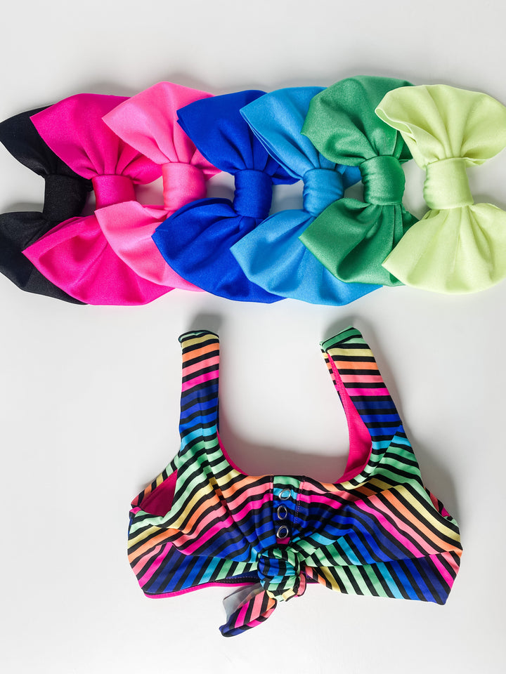 "girls just wanna have fun" pink swim collection headwrap Stevie Js & Co