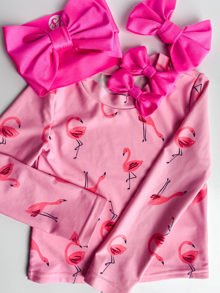 "flamingo" pink swim collection  Stevie Js & Co