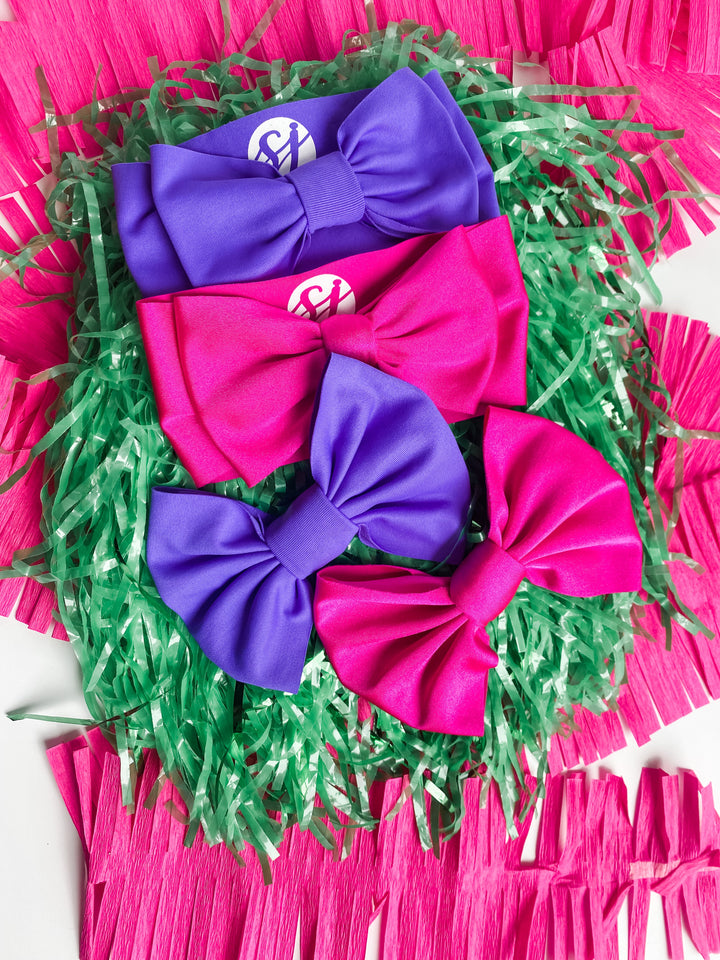 "party" purple swim bow  StevieJs