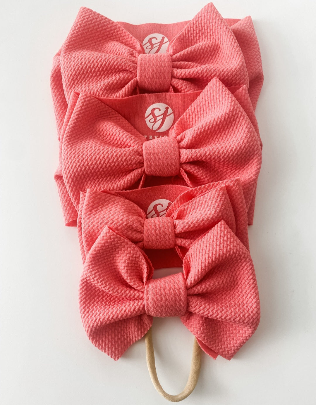 watermelon "chandler" bow on nylon bow on nylon Stevie J's