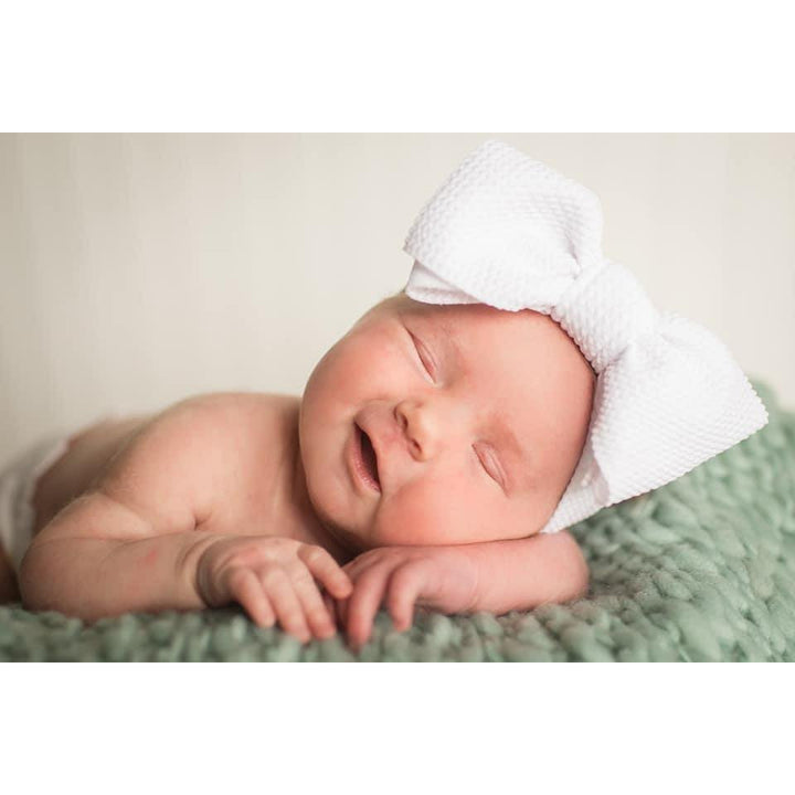 white "chandler" newborn headwrap Newborn Stevie J's