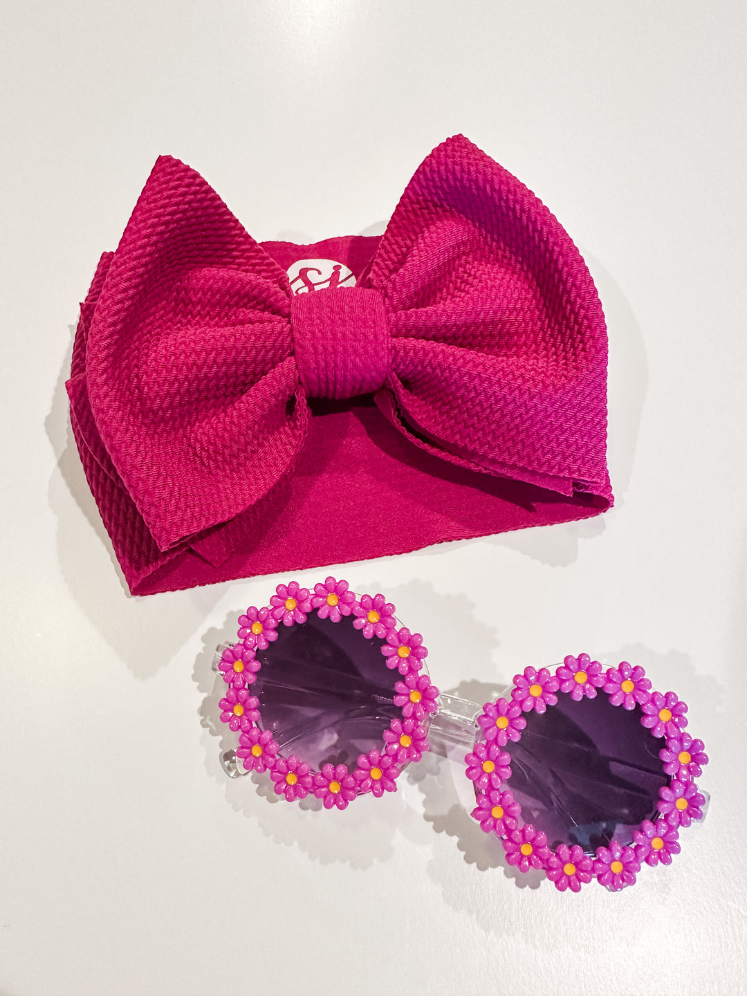 Berry Daisy Sunglasses + Bow Stevie Js & Co