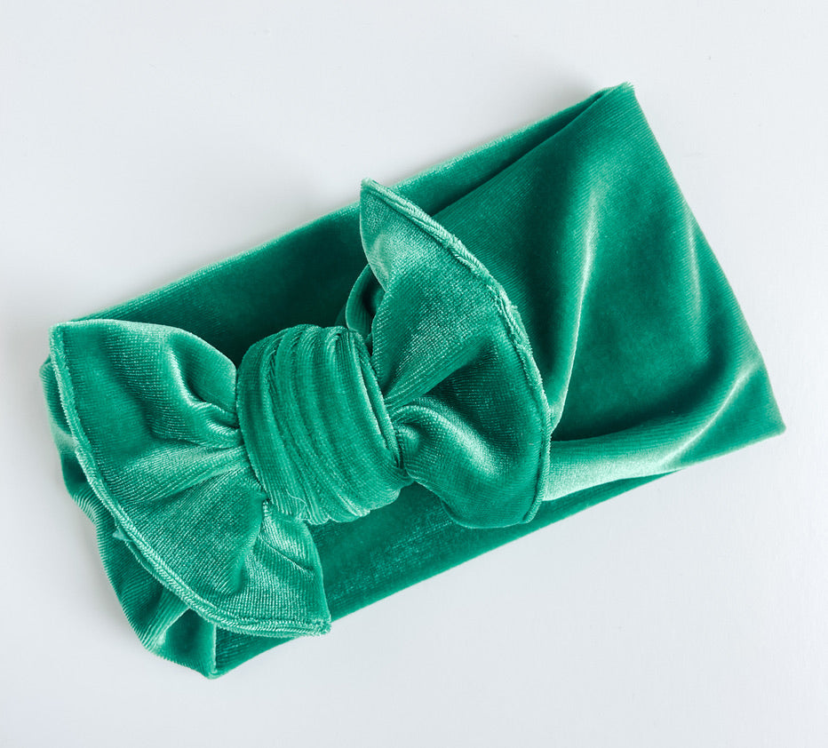 Kelly Green Velvet Butter Knot StevieJs