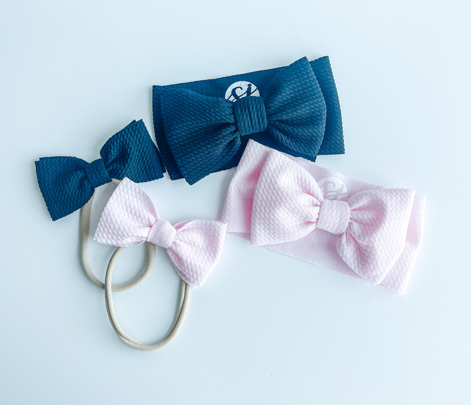 Newborn & Mini Bow On Nylon Bundle: Black & Peony "Chandler" mixed bundle StevieJs