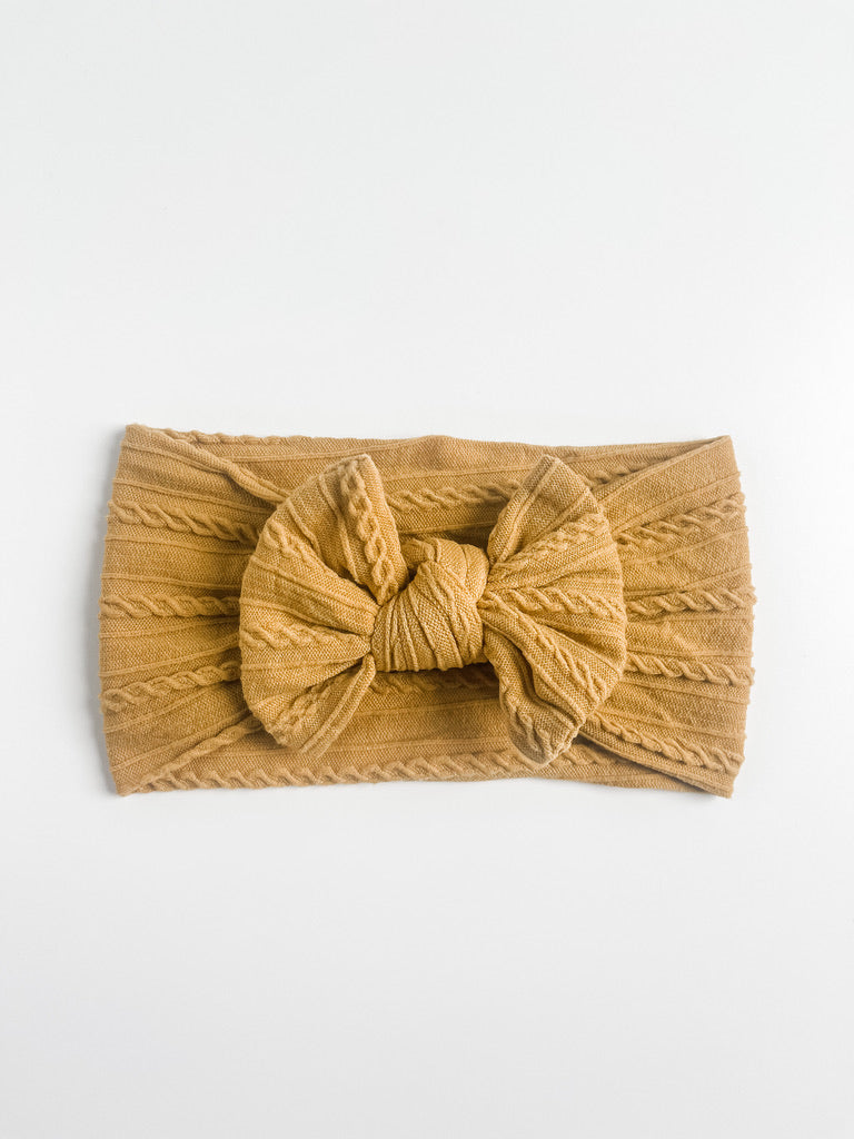 mustard "cable knit" nylon knot StevieJs