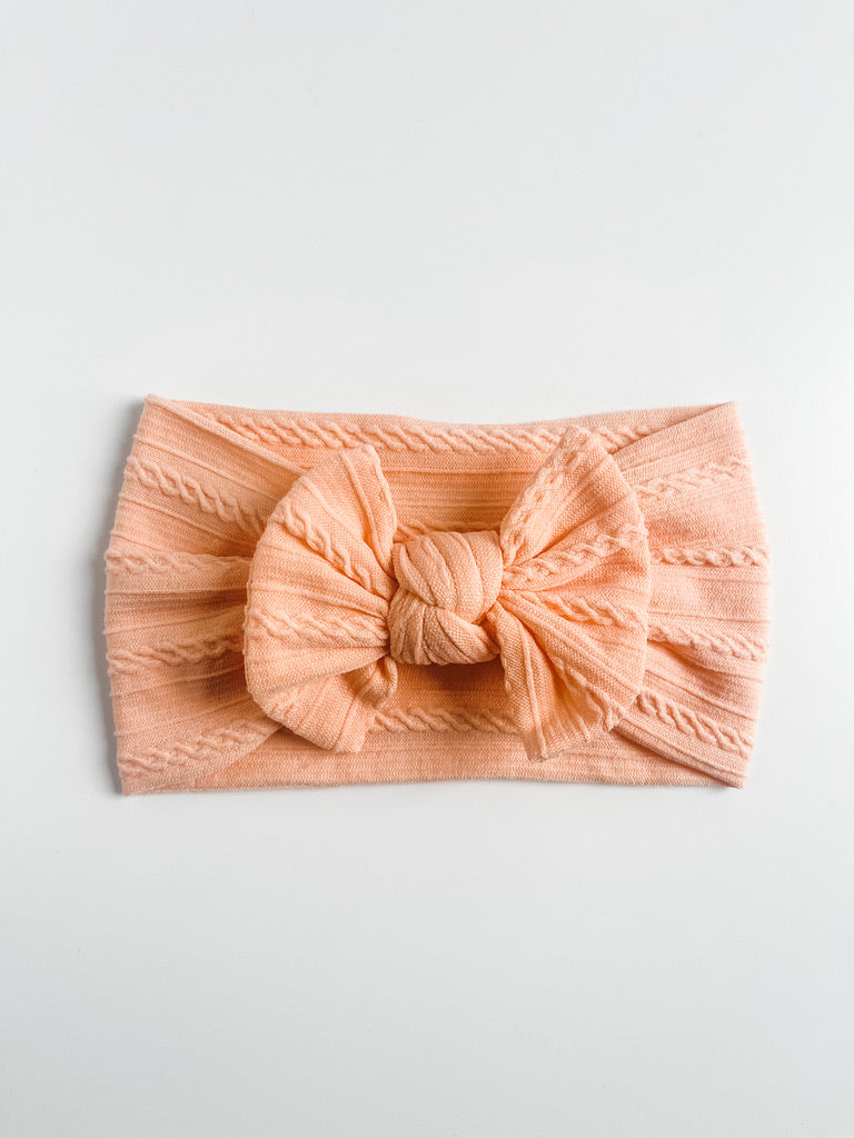 orange dreamsicle "cable knit" nylon knot StevieJs