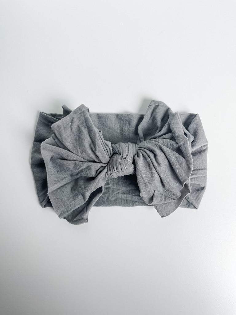 Gray BIG Nylon Knot Headwrap StevieJs