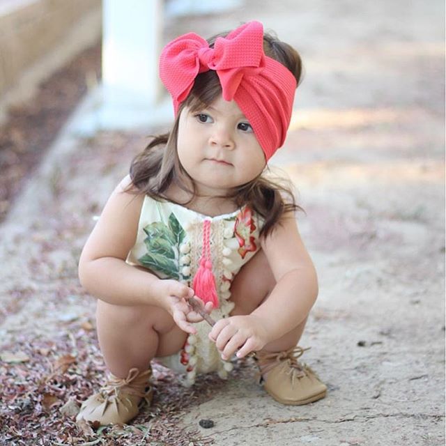 coral "chandler" Headwrap toddler & baby Stevie J's & Co.