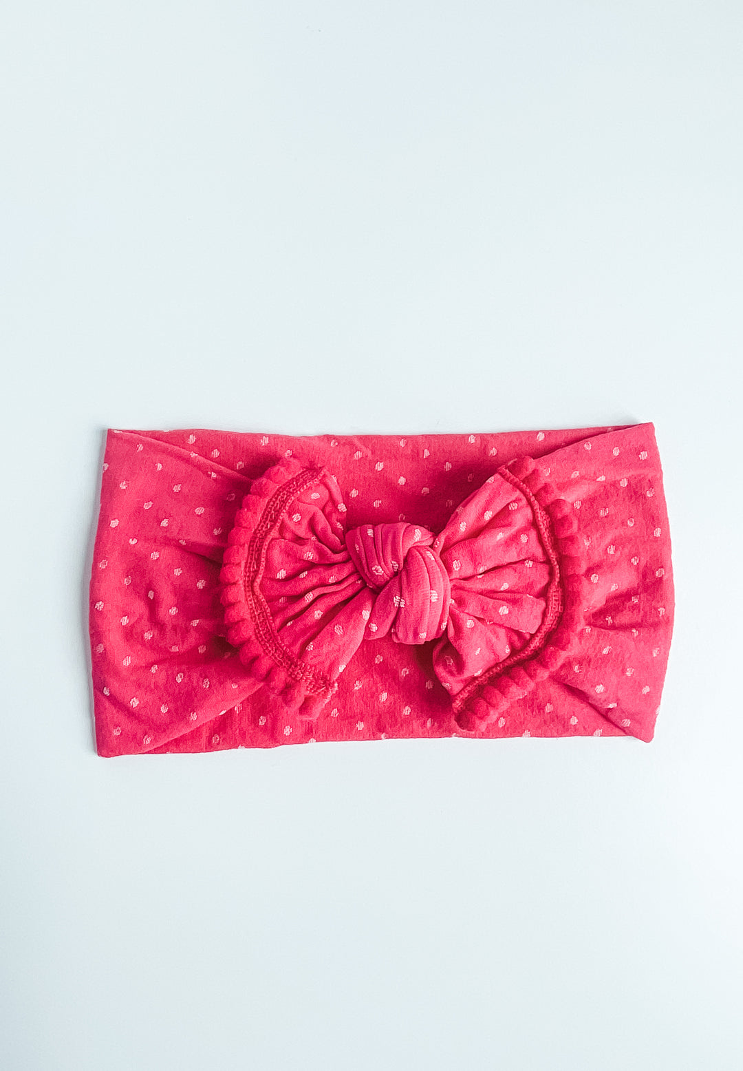 swiss dot "pom pom" flamingo nylon knot StevieJs