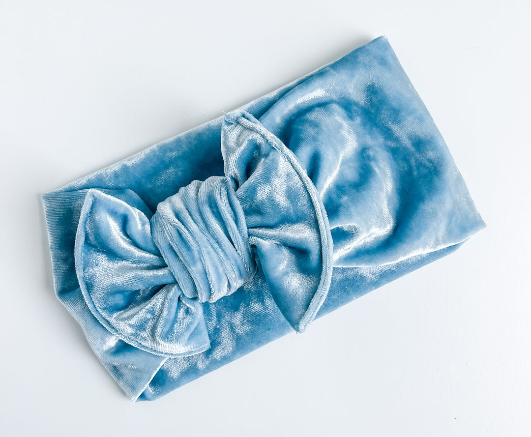 baby blue velvet "butter knot" StevieJs