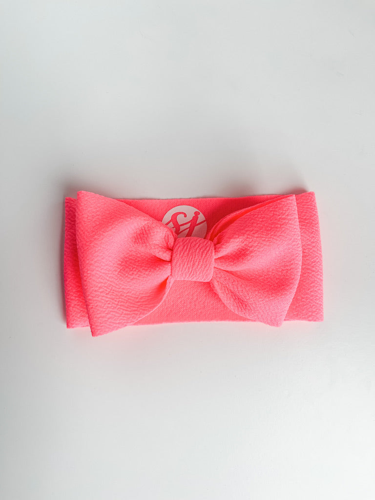 neon pink "julia" newborn headwrap Newborn Stevie J's