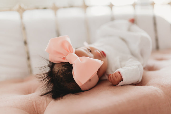 peachy pink "butter" headwrap Stretch Wrap Stevie J's Baby