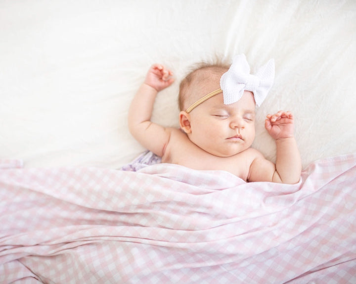 "Pink Gingham" Bamboo Swaddle  StevieJs