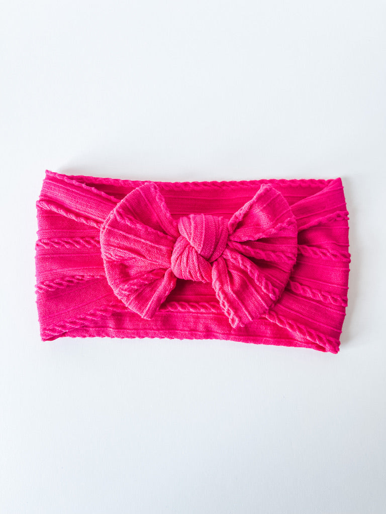 hot pink "cable knit" nylon knot StevieJs