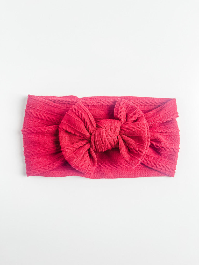 red "cable knit" nylon knot StevieJs