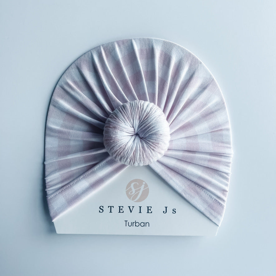 "Pink Gingham" Turban StevieJs