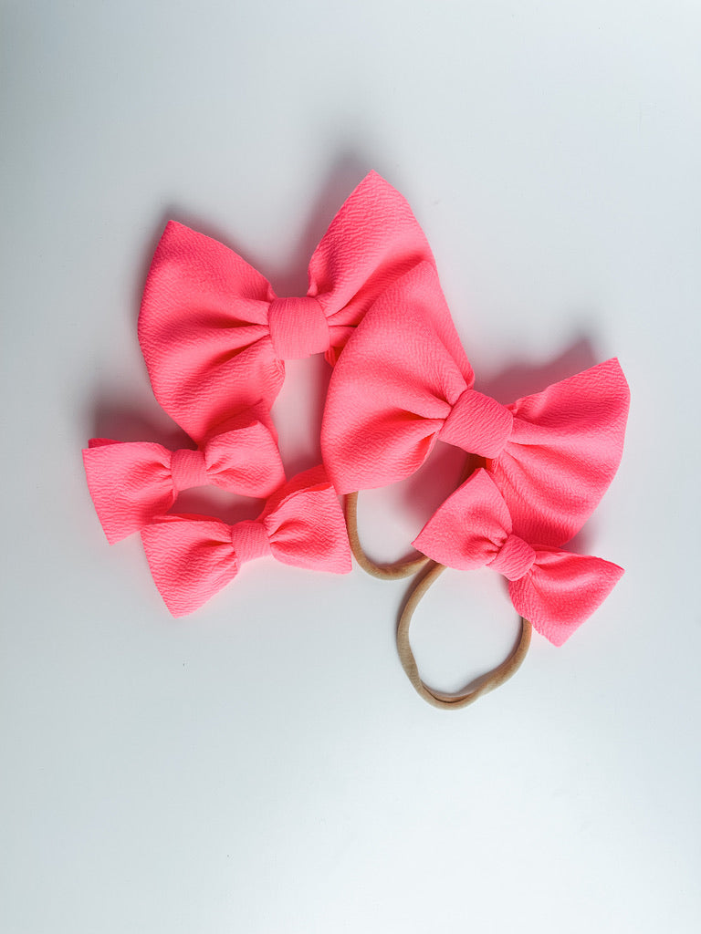 neon pink "julia" clip set schoolgirl Stevie J's   