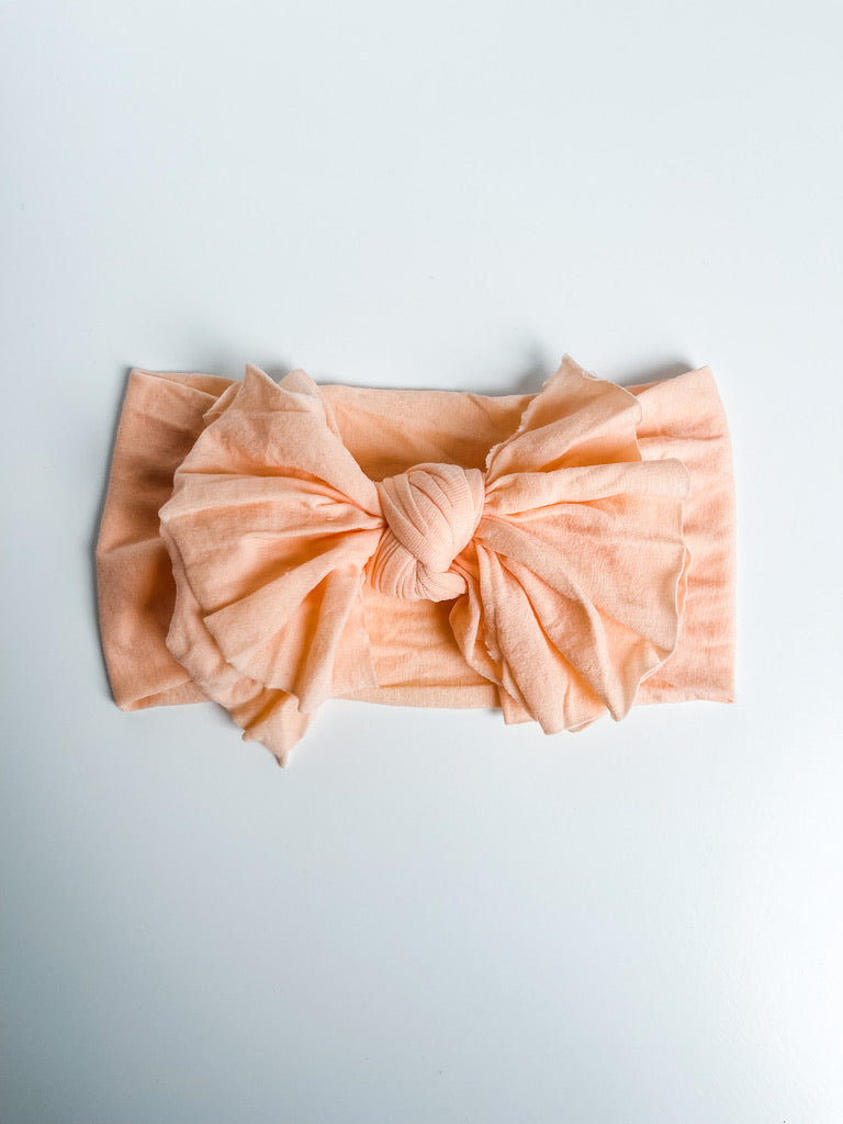 Peach BIG Nylon Knot Headwrap StevieJs