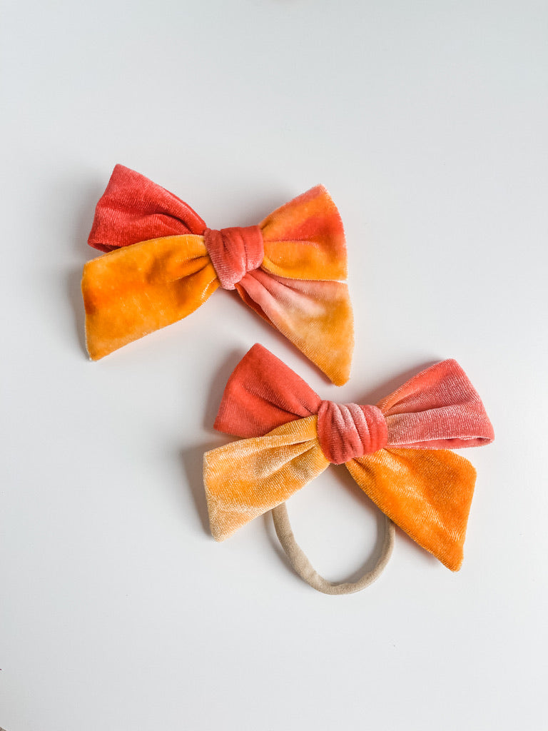 sunburst "vibrant dainty velvet" large bow StevieJs