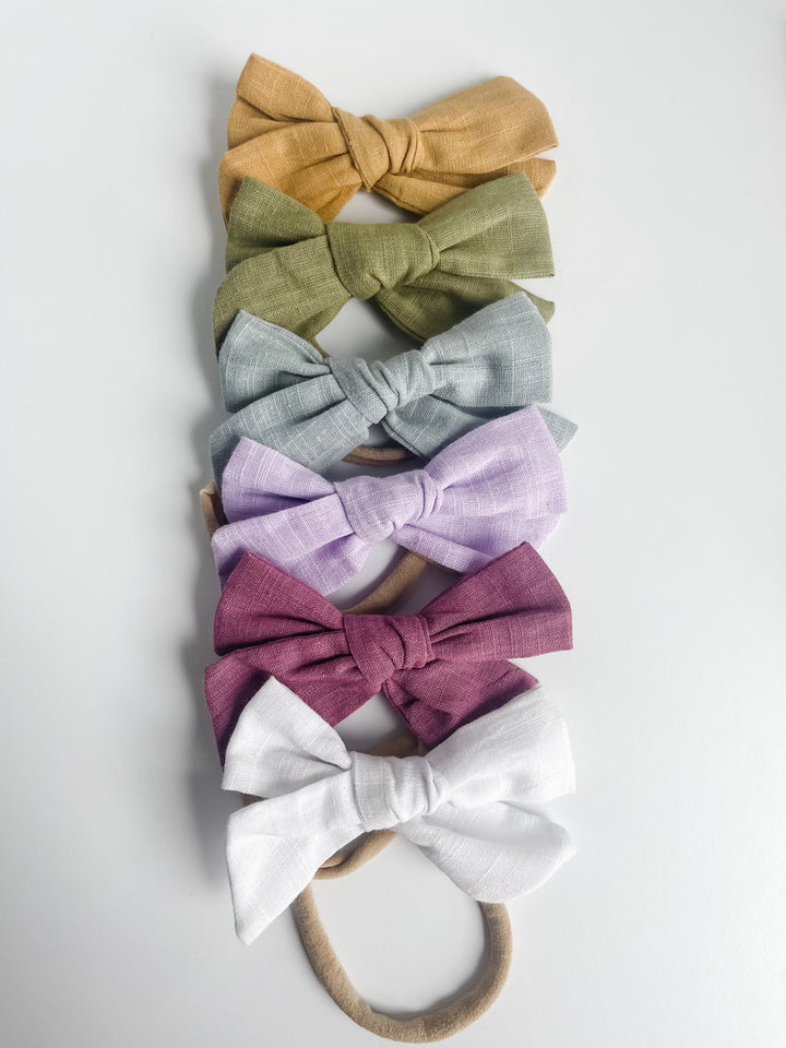 BUNDLE: honey, olive, mist, iris, amethyst, & cotton "little linen"  StevieJs