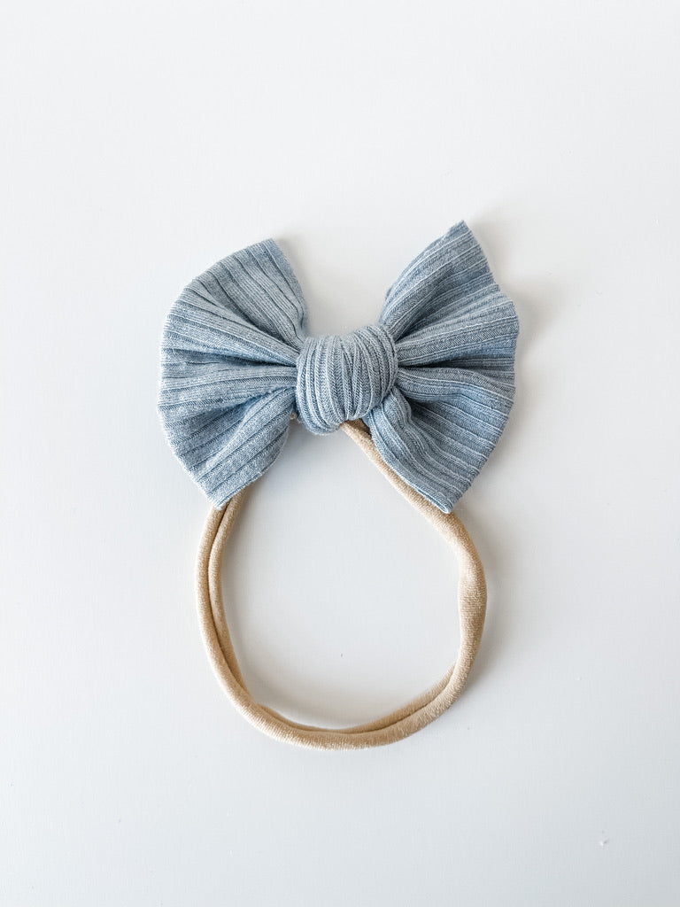 baby blue "ribbed" bow on nylon StevieJs