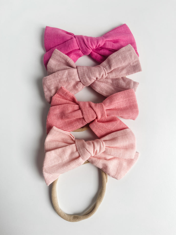 BUNDLE: watermelon, mauve, blossom, & bubblegum "little linen"  StevieJs