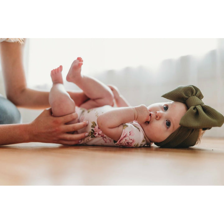 army green "chandler" headwrap  StevieJs baby (0-6 months)