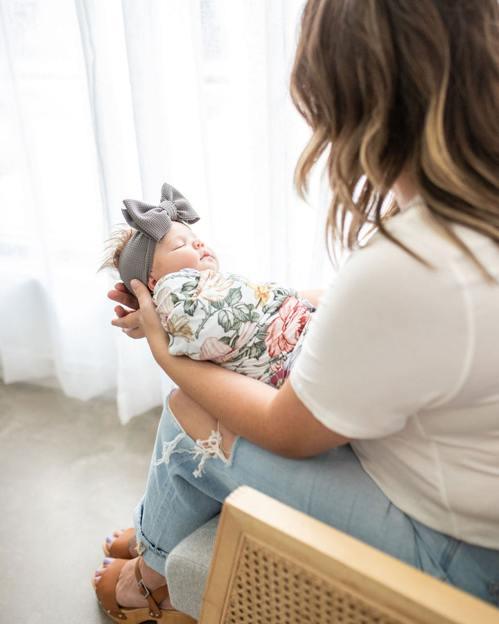 gray "chandler" newborn headwrap Newborn Stevie J's