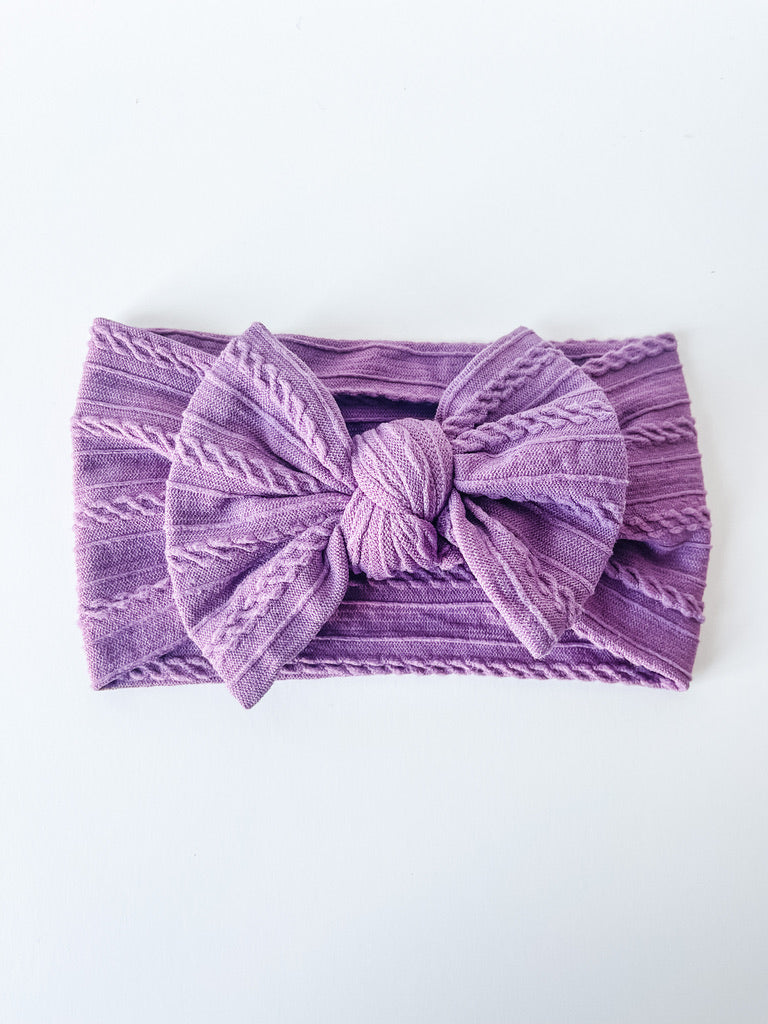 plum "cable knit" nylon knot StevieJs