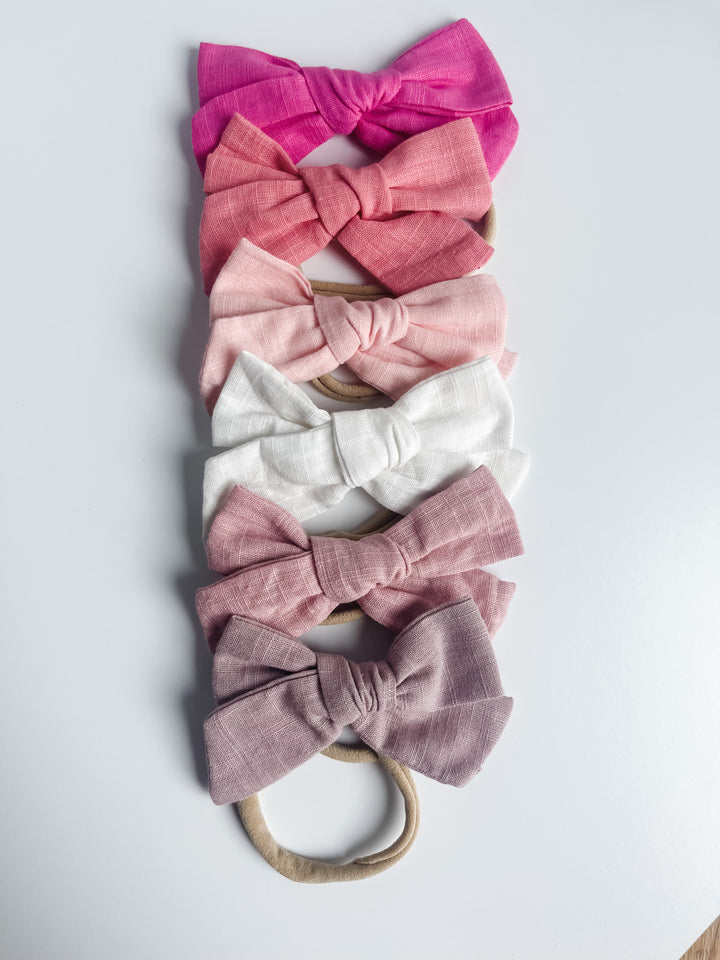 BUNDLE: watermelon, blossom, bubblegum, coconut, mauve, & thistle "little linen"  StevieJs