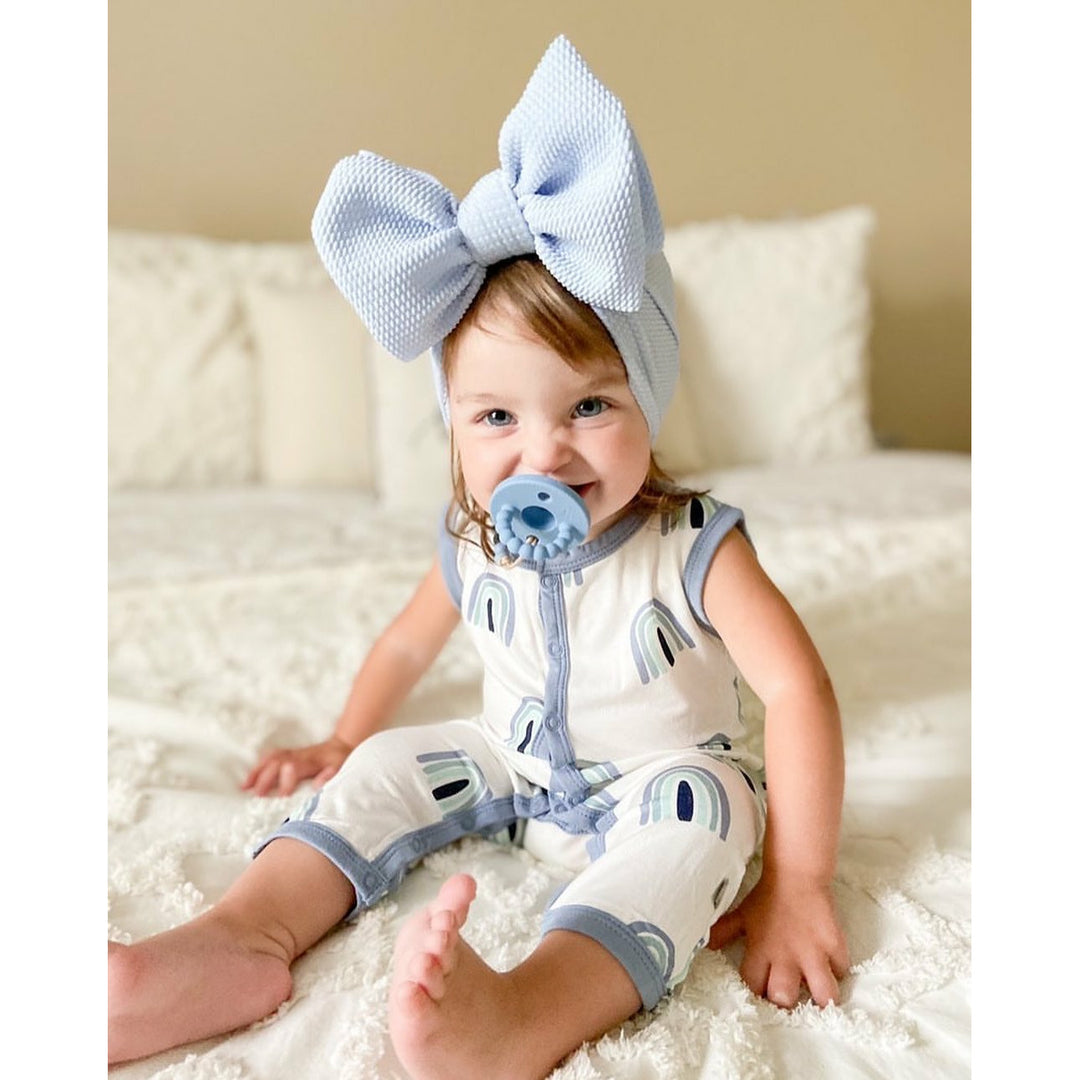 baby blue "chandler" headwrap Stretch Wrap Stevie J's