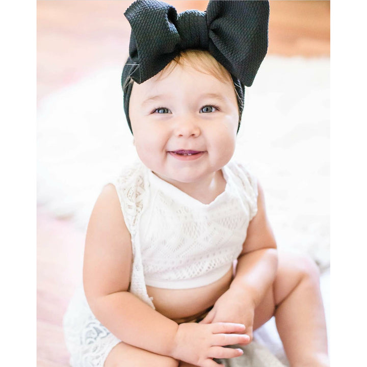 black "chandler" headwrap Stretch Wrap Stevie J's Baby