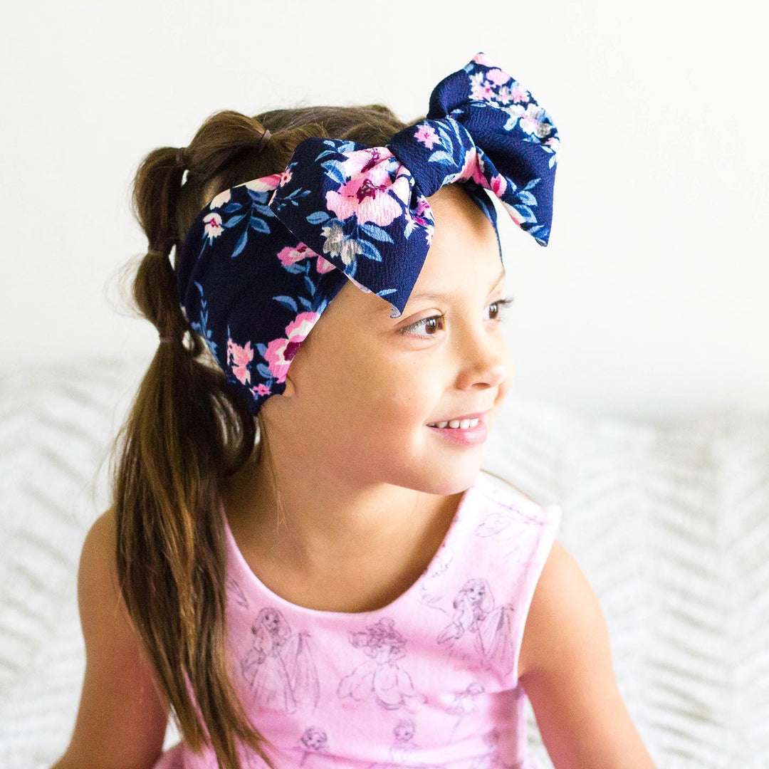 blue floral “julia” headwrap Stretch Wrap Stevie J's