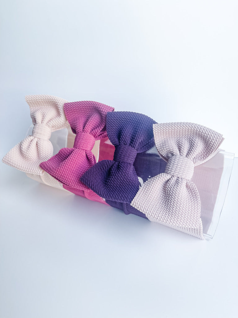 Champagne, Dark Rose, Plum, & Powder Pink “Chandler” NEWBORN Bundle (4) StevieJs