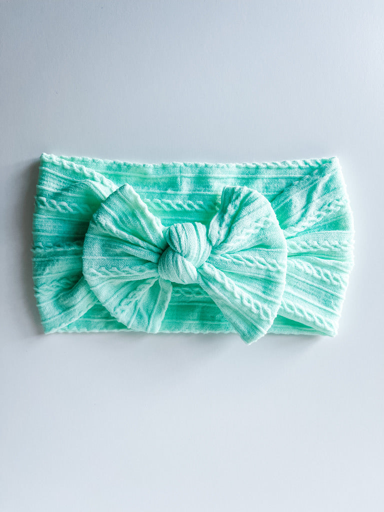 seafoam "cable knit" nylon knot StevieJs