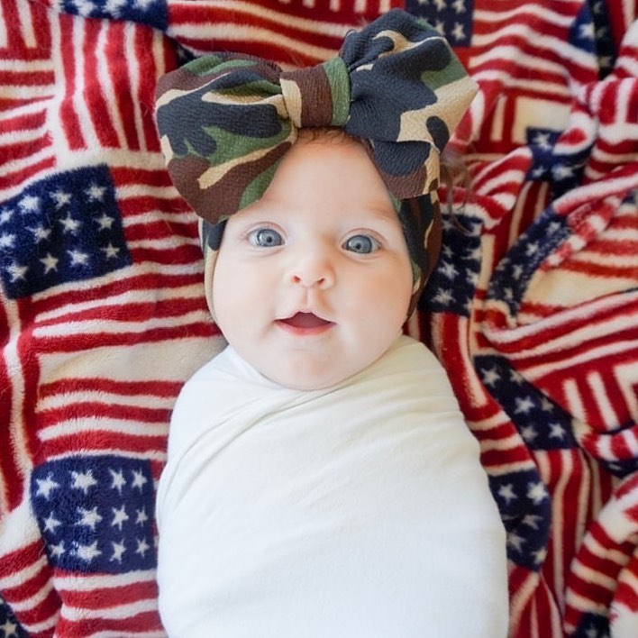 camo "julia" newborn headwrap Newborn Stevie J's