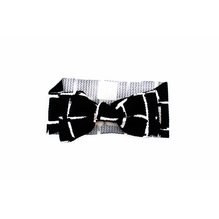 black with white lines "chandler" newborn headwrap Newborn Stevie J's
